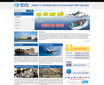 Thiết kế website công ty dịch vụ vận tải DVN