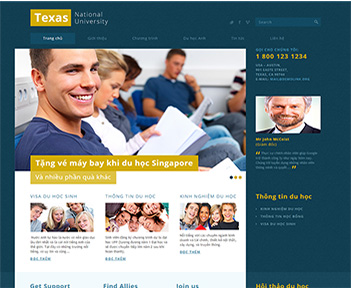 Thiết kế website trung tâm tư vấn du học Hoa Kỳ
