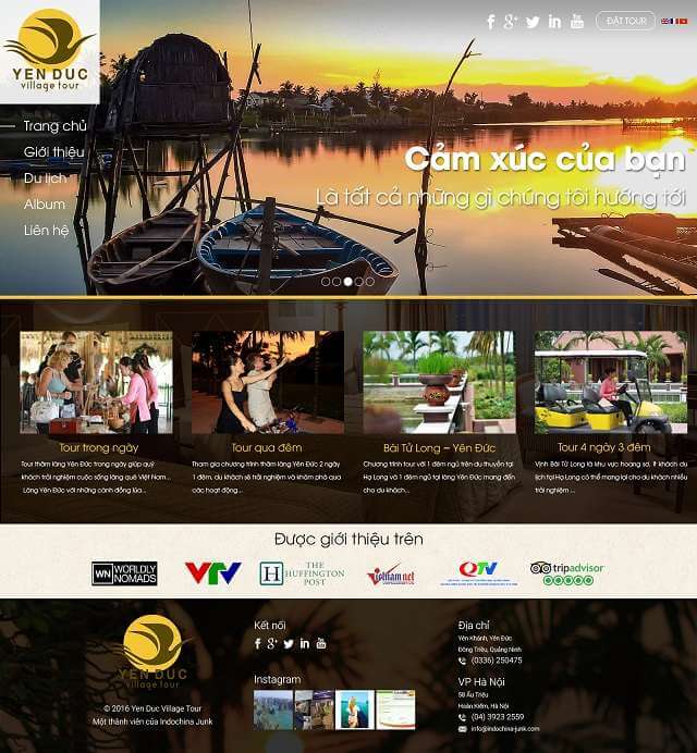 Thiết kế website du lịch Yên Đức