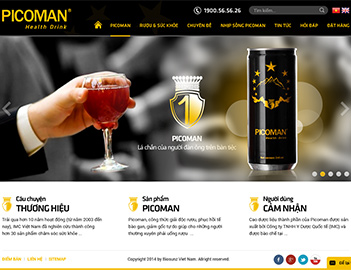 Thiết kế website nước uống giải độc rượu Picoman