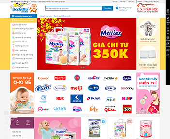 Thiết kế web siêu thị Mẹ và Bé Online