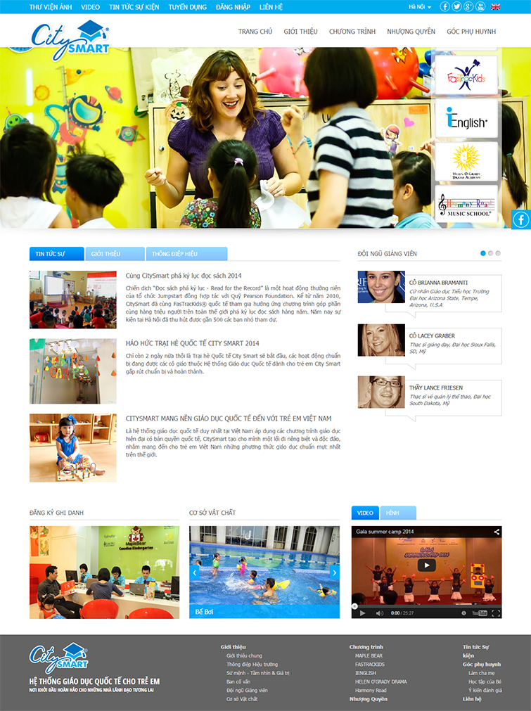 Thiết kế website hệ thống giáo dục trẻ em