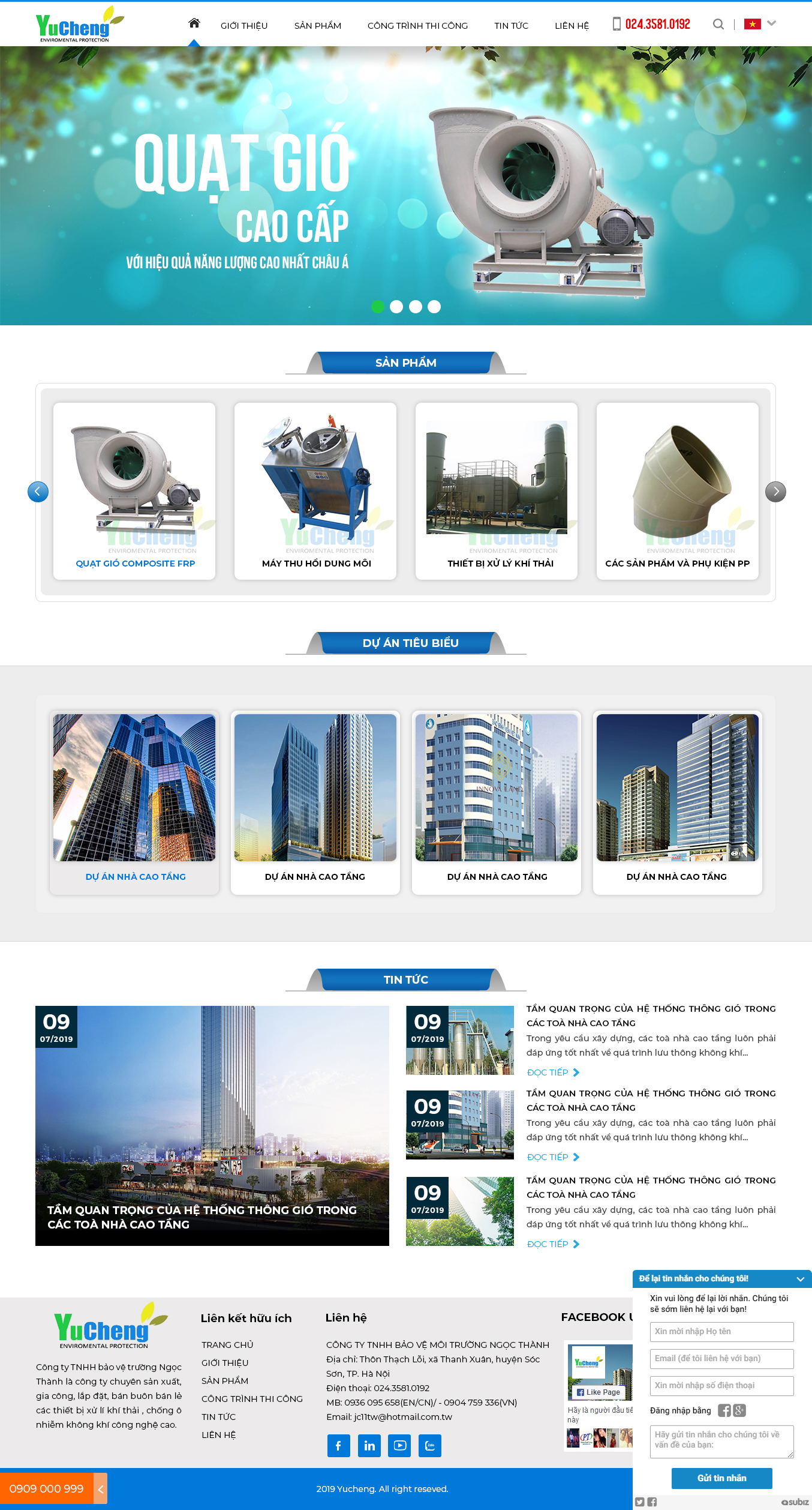 Thiết kế website công ty Ngọc Thành