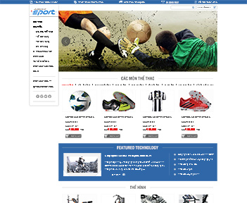 Thiết kế web bán hàng đồ thể thao - Sport store