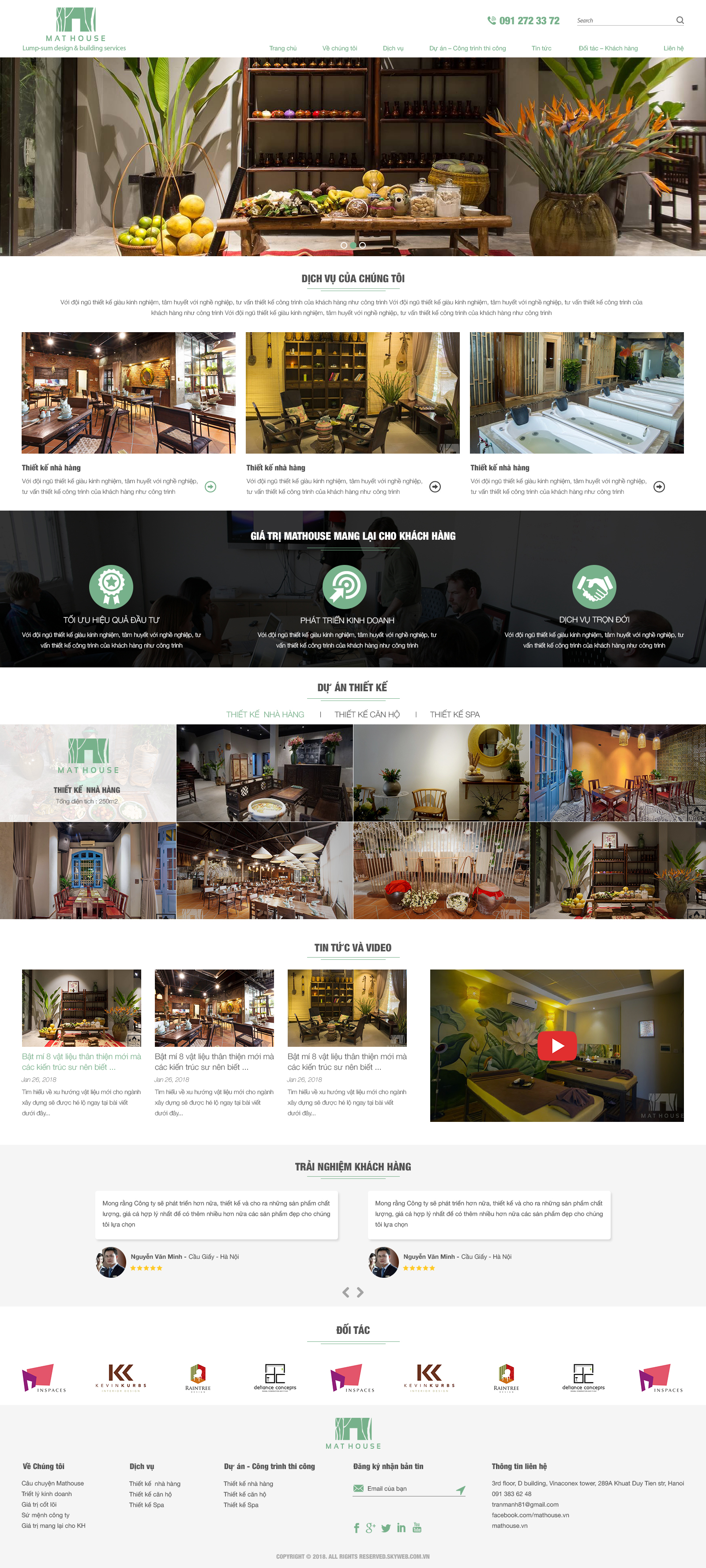 Thiết kế website nội thất Mathouse