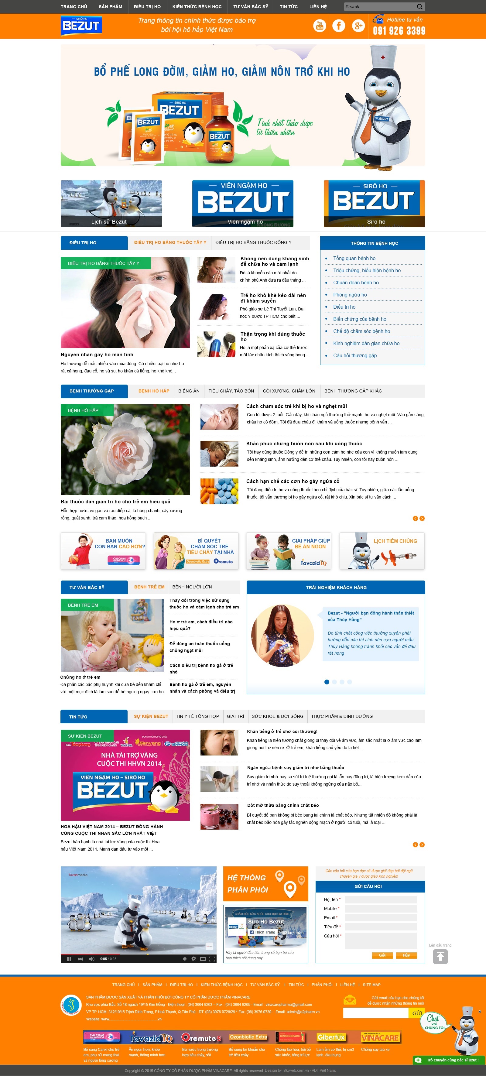 Thiết kế website công ty dược Vinacare